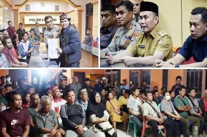 Gubernur Kalteng Sugianto Sabran menemui masyarakat maupun aparat penegak hukum bersama pihak terkait lainnya, melaksanakan mediasi penyelesaian konflik yang terjadi di Bangkal Kabupaten Seruyan di Sampit, Minggu (8/10/2023). (ANTARA/HO-Pemprov Kalteng)
