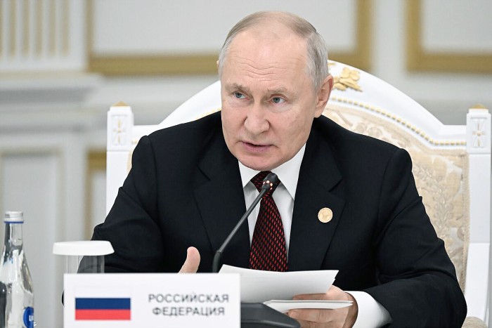 Presiden Rusia Vladimir Putin. (Pavel Bednyakov/Sputnik/Kremlin Pool Photo via AP)