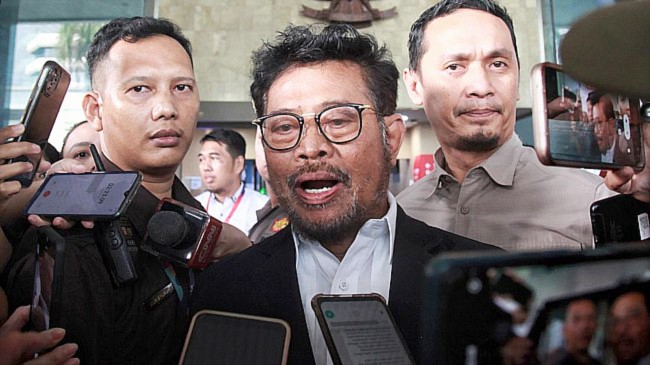 Mantan Mentan, Syahrul Yasin Limpo (SYL), perdana buka suara setelah resmi ditetapkan sebagai tersangka kasus korupsi di lingkup kementeriannya oleh KPK, Rabu (11/10/2023) malam. (detikcom)