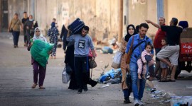 Israel melarang warga Palestina bergerak ke wilayah utara Gaza di tengah gencatan senjata negara itu dengan kelompok Hamas yang memasuki hari keenam, Rabu (29/11/2023). (AFP)