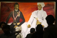 Pedang yang dipakai Pangeran Diponegoro untuk melawan penjajah Belanda dikabarkan ditemukan di Negeri Kincir Angin tersebut baru-baru ini. (CNNIndonesia/Safir Makki)

