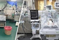 
Area ruang operasi darurat terlihat di dalam RS Al Shifa selama operasi darat Israel di sekitar rumah sakit tersebut, di Kota Gaza pada 12 November 2023 lalu. Sejumlah jenazah bayi prematur ditemukan di RS Al Nasr di Gaza imbas tidak diizinkan keluar oleh pasukan Israel saat agresi. (Reuters/Ahmed El Mokhallalati)