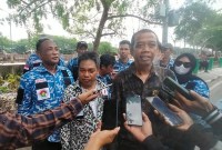 aksi damai di kawasan  Nol Kilometer Jalan Jenderal Sudirman, Se;asa (7/11/2023). (SuarIndonesia/Repro))