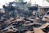 Kawasan sekitar perumahan dinas Tentara Nasional Indonesia (TNI), diamuk 