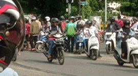 Lokasi kecelakaan yang menyebabkan tewasnya Taruna Amnus Banjarmasin. SuarIndonesia/YI)