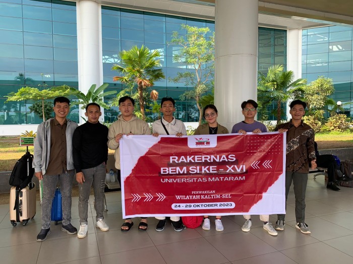  mahasiswa dari Kalimantan Selatan (Kalsel) dan Kalimantan Timur (Kaltim) ikuti Rapat Kerja Nasional (Rakernas) Badan Eksekutif Mahasiswa (BEM) Seluruh Indonesia di Nusa Tenggara Barat (NTB). (SuarIndonesia/Repro)