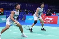 Ganda putra Indonesia, Pramudya Kusumawardana/Yeremia Erich Yoche Yacob Rambitan berhasil mengalahkan Rasmus Kjaer/Frederik Soogard (Denmark) dengan skor 21-18, 21-16 di Shenzhen Bay Gymnasium, Shenzhen, China, Kamis (23/11/2023) dan berlanjut ke delapan besar. (PBSI)
