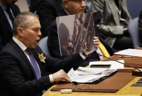 Dubes Israel untuk PBB Gilad Erdan dikritik wakil China karena dianggap tidak sopan terhadap wakil perempuan. (Getty Images via AFP/MICHAEL M. SANTIAGO)