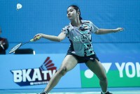 Ester Nurumi Tri Wardoyo kalahkan Pornpicha Choeikeewong dengan skor ketat 21-19, 21-19 dan lolos ke semifinal Korea Masters 2023. (PP PBSI)