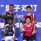 Pasangan ganda putra China, Liang Wei Keng/Wang Chang (kanan) menang atas unggulan pertama Satwiksairaj Rankireddy/Chirag Shetty dari India, Minggu (26/11/2023). (@twitter)