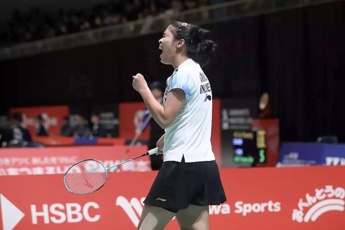 Gregoria Mariska lolos ke perempat final Japan Masters mengalahkan Kim Ga Eun dengan skor 23-21, 21-12. (PBSI)