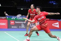 Dejan Ferdinansyah/Gloria Emanuelle Widjaja berhasil menembus perempatfinal Hylo Open 2023. (Foto: Twitter/@INABadminton)