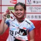 Gregoria Mariska Tunjung meraih gelar juara turnamen Japan Masters 2023 setelah mengalahkan juara Olimpiade 2020 asal Tiongkok Chen Yu Fei dengan skor 21-12, 21-12. (PBSI)