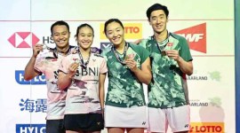 Rehan Naufal Kusharjanto/Lisa Ayu Kusumawati harus puas meraih runner up Hylo Open 2023, setelah kalah dari wakil Hong Kong, Minggu (5/11/2023) malam. (Foto: badminton.ina/Instagram)