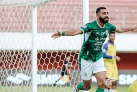 Selebrasi gol Jihad Ayoub PSS Sleman. (@Instagram/pssleman)