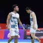 Kusumawardana/Yeremia Erich Yoche Yacob Rambitan kalah dari pasangan China Chen Bo Yang/Liu Yi dengan skor 19-21, 19-21 di perempat final China Masters 2023, Jumat (24/11/2023) malam. (PBSI)