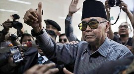 BARESKRIM Polri menetapkan pimpinan Ponpes Al Zaytun Panji Gumilang sebagai tersangka Tindak Pidana Pencucian Uang (TPPU). (CNN Indonesia/Adhi Wicaksono)