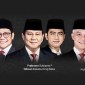Tiga pasangan calon presiden dan wakil presiden Pemilu 2024. KPU telah menetapkan debat perdana peserta Pilpres 2024 12 Desember 2023 di Jakarta. (KOMPAS)