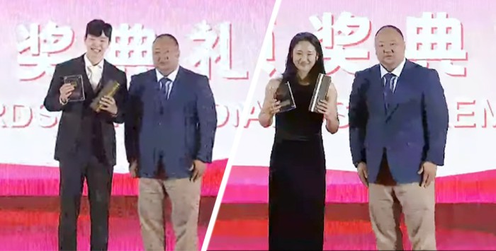 Dua pemain asal Korea Selatan Seo Seung Jae dan An Se Young terpilih menjadi Pemain Terbaik BWF Putra 2023, Senin (11/12/2023) malam. (BWF TV)