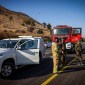 Pasukan Israel menuju lokasi serangan rudal pemandu anti-tank dari Lebanon terhadap kendaraan di dekat Kibbutz Yiftah, dekat perbatasan dengan Lebanon, Selasa (5/12/2023) lalu. (The Times of Israel: David Cohen/Flash90)