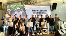 Perkumpulan Penyandang Disabilitas Indonesia (PPDI) Provinsi Kalimantan Selatan menyampaikan deklarasi dukungan kepada Calon Presiden dan Calon Wakil Presiden Ganjar Pranowo dan Mahfud MD, pada Minggu (3/12/2023). (SuarIndonesia/Humas