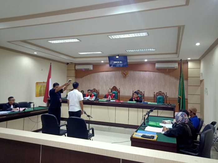 sidang Lanjutan di Pengadilan Tindak Pidana Korupsi Banjarmasin, Senin (4/12/2023). (SuarIndonesia/HD)