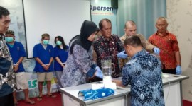 Pemusnahan dilaksanakan di Jalan di Aula BNNP Jalan DI Panjaitan  Banjarmasin Tengah, Jum’at (15/12/2023). (SuarIndonesia/DO)