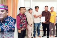 FOTO KIRI: Bupati Kutai Barat FX Yapan (kanan) dan ajudannya Serka Daniel (kiri) dalam jumpa pers ke awak media, Kamis (21/12/2023). FOTO KANAN: Kesepakatan damai dengan korban dan diselesaikan secara kekeluargaan, serta dibuatkan surat kesepakatan secara tertulis. [swarakaltim]