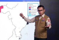Kepala Pusat Data, Informasi, dan Komunikasi Kebencanaan Badan Nasional Penanggulangan Bencana (BNPB) Abdul Muhari dalam acara Disaster Briefing yang diikuti secara daring di Jakarta, Senin (11/12/2023). (Capture BNPB TV/ANTARA/Sean Muhamad)