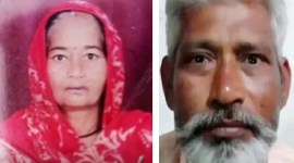 Sundari (kiri) korban dari kekesalan suaminya Dharamveer (kanan) dan diduga memenggal kepala istrinya. [dailymail/@CEN]