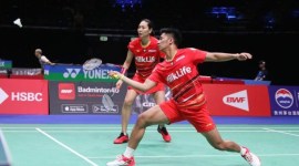 Dejan/Gloria lolos ke perempat final Guwahati Masters 2023 setelah mengalahkan ganda Australia, Kenneth Zhe Hooi Choo/Gronya Somerville, Kamis (7/12/2023). (PBSI)