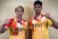 Marcus Fernaldi Gideon/Muhammad Rayhan Nur Fadillah melangkah ke perempat final setelah mengkandaskan Lau Yi Sheng/Lee Yi Bo 21-13, 21-18 dalam ajang Guwahati Masters 2023 di Saru Sajai Indoor Sports Complex, Guwahati, India, Kamis (7/12) sore WIB. (PBSI)