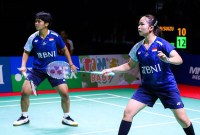 Meilysa Trias/Rachel Allessya tersisih di perempatfinal Guwahati Masters 2023 kalah dari pasangan tuan rumah Tanisha Crasto/Ashwini Ponnapa dengan skor akhir 20-22, 16-21. (PBSI)