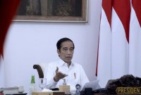 Presiden Jokowi mendukung agar penegakan hukum dalam kasus pesepakbolaan terus dilakukan. (Biro Setpres-Kris)