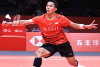 Jonatan Christie menang 21-18, 21-8 atas Kunlavut Vitidsarn. (PBSI)