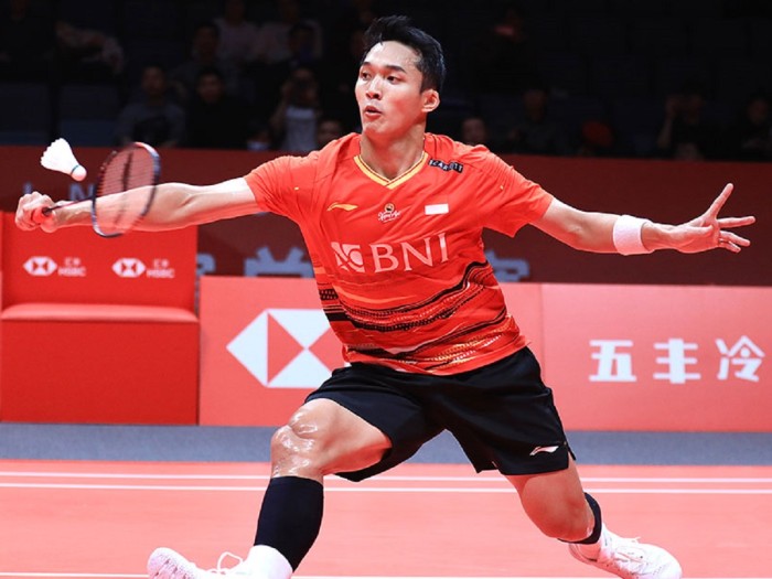 Jonatan Christie menang 21-18, 21-8 atas Kunlavut Vitidsarn. (PBSI)