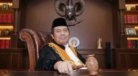 Ketua Mahkamah Agung (MA) Muhammad Syarifuddin mengingatkan sejumlah pihak untuk tidak mengintervensi proses peradilan gugatan yang diajukan hakim konstitusi Anwar Usman. [Tempo/M Taufan R]