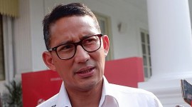 Menparekraf Sandiaga Uno sebut RI pertimbangkan opsi bebas visa untuk 20 negara termasuk AS dan China. (CNNIndonesia/Khaira Ummah JP)