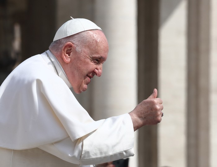 Paus Fransiskus. [Grzegorz Galazka/Archivio Grzegorz Galazka/Mondadori Portfolio via Getty Images]