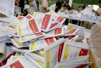 Ilustrasi. KPU akan mengirim kembali puluhan ribu lembar surat suara Pemilu 2024 ke Taipei untuk menggantikan yang sudah terlanjur dikirim ke pemilih sebelum waktunya. [AFP/Sonny T]