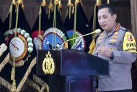 Kapolri Jenderal Listyo Sigit Prabowo kembali melakukan mutasi dan merotasi Pati (Pejabat Tinggi) dan Pamen (Perwira Menengah) di lingkungan Polri, Kamis (28/12/2023). [ANTARA FOTO/Hafidz Mubarak A]