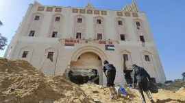 Israel kuasai RS Indonesia di Gaza, diubah jadi markas militer IDF. [AFP/Mohammad Ahmad]