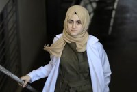 Dr Sarah al-Saqqa di Rumah Sakit Shifa. (The Observer/Loay Ayyoub)