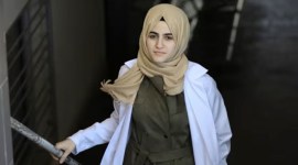 Dr Sarah al-Saqqa di Rumah Sakit Shifa. (The Observer/Loay Ayyoub)