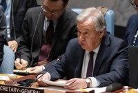 Sekjen PBB Antonio Guterres menegaskan tak akan mewujudkan gencatan senjata kemanusiaan di Gaza usai AS veto resolusi DK PBB. (AFP/Yuki Iwamura)