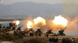 Foto yang diambil pada tanggal 9 Maret 2020 dan dirilis dari Kantor Berita Pusat Korea resmi Korea Utara ini menunjukkan uji coba senjata di lokasi yang dirahasiakan di Korea Utara. [Yonhap]