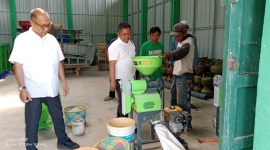 Dinas Ketahanan Pangan dan Perikanan (DKPP) Kabupaten Banjar melakukan monitoring pada Kelompok Lumbung Pangan Tunas Harapan Bangkit Desa Tambak Danau Kecamatan Astambul, pada Rabu (3/1/2024). (SuarIndonesia/Humas)