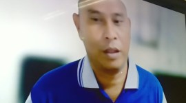 Terdakwa Muliadi mantan Kepala Desa Sawaja Kecamatan Candi Laras Utara Kabupaten Tapin, Kalsel diganjar 15 bulan penjara oleh majelis hakim, Senin (8/1/2024). (SuarIndonesia/HD)