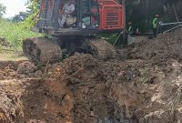 Pipa milik Badan Pengelolaan Air Minum (BPAM) Banjarbakula mengalami kebocoran. (SuarIndonesia/Ist)