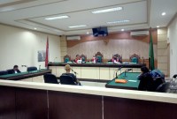 Terdakwa Mulyadi yang terlibat penjualan sapi gaduhan di Kabupaten Hulu Sungai Selatan (HSS), diganjar penjara selama empat tahun penjara oleh Majelis Hakim Pengadilan Tindak Pidana Korupsi Banjarmasin. (SuarIndonesia/HD)